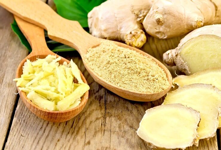 the use of grated ginger for activity